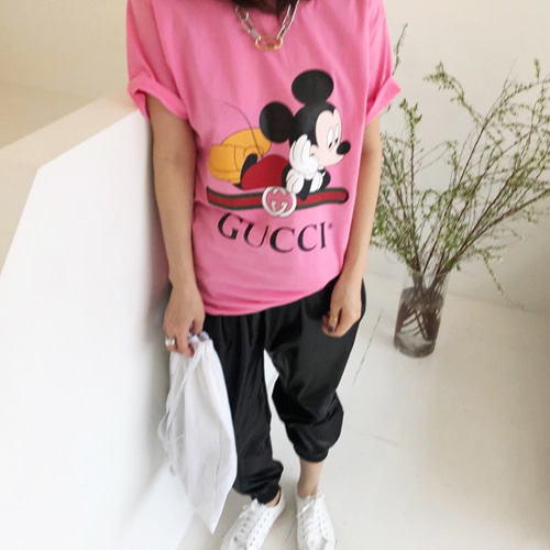 sale%)Gucc* x micky 1/2.T(pink)